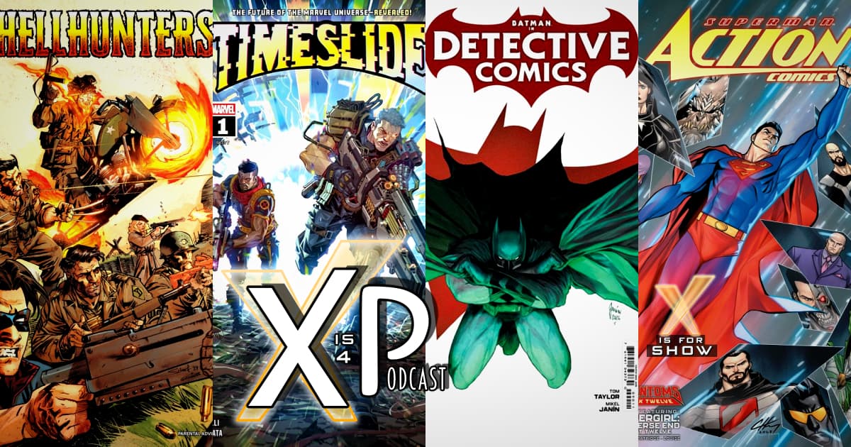 Reviewing Timeslide, HellHunters, Action Comics, & Detective Comics!